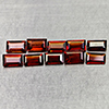 Natural Orangish Red Garnet 3.23 Ct. 10 Pcs Baguette Shape 5.1 x 3 Mm Gems