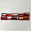 Natural Orangish Red Garnet 2.89 Ct. 10 Pcs Baguette Shape 5.5 x 3.1 Mm Gems
