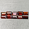 Natural Orangish Red Garnet 2.87 Ct. 10 Pcs Baguette Shape 5 x 3 Mm Gemstones