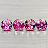 Natural Purplish Pink Rhodolite Garnet 1.48 Ct. 5 Pcs Round Shape 4 Mm Gems
