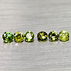 Natural Yellowish Green Demantoid Garnet 0.56 Ct. 6 Pcs Round Diamond Cut