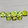Natural Yellowish Green Demantoid Garnet 1.08 Ct. 8 Pcs Round Diamond Cut 3.2 Mm