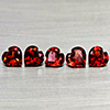 Natural Purplish Red Rhodolite Garnet 4.52 Ct. 5 Pcs Heart Shape 6 Mm Gemstones
