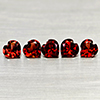 Natural Purplish Red Rhodolite Garnet 4.86 Ct. 5 Pcs Heart Shape 6.1 Mm Gemstone