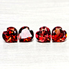 Natural Purplish Red Rhodolite Garnet 3.57 Ct. 4 Pcs Heart Shape 6 x 5.9 Mm Gems