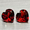 Natural Purplish Red Rhodolite Garnet 2.03 Ct. 2 Pcs Heart Shape 6.1 Mm Gemstone