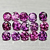 Natural Purplish Pink Rhodolite Garnet 1.34 Ct. 15 Pcs Round Shape 2.5 Mm Gems Natural Purplish Pink Rhodolite Garnet 1.34 Ct. 15 Pcs Round Shape 2.5 Mm Gems
