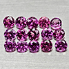 Natural Purplish Pink Rhodolite Garnet 1.34 Ct. 15 Pcs Round Shape 2.5 Mm Gems Natural Purplish Pink Rhodolite Garnet 1.34 Ct. 15 Pcs Round Shape 2.5 Mm Gems