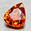 Natural Orangish Red Spessartine Garnet 0.92 Ct. Pear Shape 6.7 x 5.6 Mm Gems