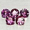 Natural Purplish Pink Rhodolite Garnet 1.28 Ct. 5 Pcs Round Shape 4 Mm Gemstones