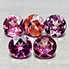 Natural Purplish Pink Rhodolite Garnet 1.39 Ct. 5 Pcs Round Shape 4.1 Mm Gems
