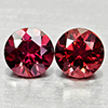 Natural Purplish Pink Rhodolite Garnet 0.95 Ct. 2 Pcs Round Shape 4.6 Mm Gems