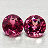Natural Purplish Pink Rhodolite Garnet 1.29 Ct. 2 Pcs Round Shape 5 Mm Gems