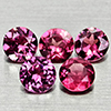 Natural Purplish Pink Rhodolite Garnet 1.49 Ct. 5 Pcs Round Shape 4 Mm Gemstones