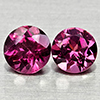 Natural Purplish Pink Rhodolite Garnet 0.85 Ct. 2 Pcs Round Shape 4.6 Mm Gems
