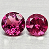 Natural Purplish Pink Rhodolite Garnet 1.19 Ct. 2 Pcs Round Shape 4.9 Mm Gems