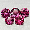 Natural Purplish Pink Rhodolite Garnet 1.75 Ct. 5 Pcs Round Shape 4.6 Mm Gems