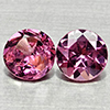Natural Purplish Pink Rhodolite Garnet 1.09 Ct. 2 Pcs Round 5.1 Mm Gemstones