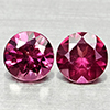 Natural Purplish Pink Rhodolite Garnet 1.07 Ct. 2 Pcs Round 4.9 Mm Gemstones