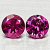 Natural Purplish Pink Rhodolite Garnet 1.34 Ct. 2 Pcs Round 5.2 Mm Gemstones