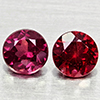 Natural Purplish Pink Rhodolite Garnet 1.36 Ct. 2 Pcs Round 5.1 Mm Gemstones