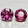 Natural Purplish Pink Rhodolite Garnet 0.92 Ct. 2 Pcs Round 4.6 Mm Gemstones