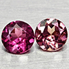 Natural Purplish Pink Rhodolite Garnet 0.81 Ct. 2 Pcs Round 4.6 Mm Gemstones