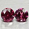 Natural Purplish Pink Rhodolite Garnet 0.99 Ct. 2 Pcs Round 4.6 Mm Gemstones