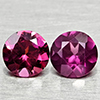 Natural Purplish Pink Rhodolite Garnet 0.99 Ct. 2 Pcs Round 4.9 Mm Gemstones