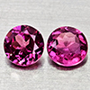 Natural Purplish Pink Rhodolite Garnet 1.12 Ct. 2 Pcs Round 4.9 Mm Gemstones
