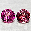 Natural Purplish Pink Rhodolite Garnet 0.74 Ct. 2 Pcs Round 4.6 Mm Gemstones