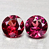 Natural Purplish Pink Rhodolite Garnet 1.20 Ct. 2 Pcs Round 5.2 Mm Gemstones