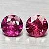 Natural Purplish Pink Rhodolite Garnet 0.76 Ct. 2 Pcs Round 4.3 Mm Gemstones