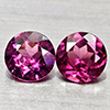 Natural Purplish Pink Rhodolite Garnet 1.13 Ct. 2 Pcs Round 5.2 Mm Gemstones