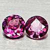 Natural Purplish Pink Rhodolite Garnet 0.70 Ct. 2 Pcs Round 4.4 Mm Gemstones