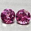 Natural Purplish Pink Rhodolite Garnet 0.77 Ct. 2 Pcs Round 4.4 Mm Gemstones
