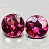 Natural Purplish Pink Rhodolite Garnet 1.20 Ct. 2 Pcs Round 5.1 Mm Gemstones