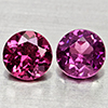Natural Purplish Pink Rhodolite Garnet 1.38 Ct. 2 Pcs Round 5.2 Mm Gemstones