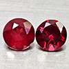 Natural Purplish Pink Rhodolite Garnet 0.83 Ct. 2 Pcs Round 4.6 Mm Gemstones
