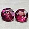 Natural Purplish Pink Rhodolite Garnet 0.94 Ct. 2 Pcs Round 4.9 Mm Gemstones