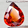 Natural Orangish Red Spessartine Garnet 0.96 Ct. Pear Shape 7.3 x 6.1 Mm Gems