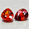 Natural Orangish Red Spessartine Garnet 1.49 Ct. 2 Pcs Pear Shape Gemstones