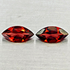 Natural Orangish Red Garnet 2.27 Ct. 2 Pcs Marquise Shape 5.1 x 10 Mm Gemstones