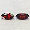 Natural Orangish Red Garnet 2.51 Ct. 2 Pcs Marquise Shape 5 x 10 Mm Gemstones