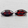 Natural Orangish Red Garnet 2.78 Ct. 2 Pcs Marquise Shape 5.1 x 10 Mm Gemstones