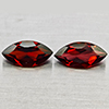 Natural Orangish Red Garnet 2.35 Ct. 2 Pcs Marquise Shape 5.1 x 10 Mm Gemstones