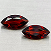 Natural Orangish Red Garnet 2.55 Ct. 2Pcs Marquise Shape 5.1 x 10 Mm Gemstones