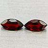 Natural Orangish Red Garnet 2.58 Ct. 2Pcs Marquise Shape 5 x 10 Mm Gemstones
