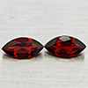 Natural Orangish Red Garnet 2.71 Ct. 2Pcs Marquise Shape 5.1 x 10 Mm Gemstones