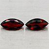 Natural Orangish Red Garnet 2.28 Ct. 2Pcs Marquise Shape 4.9 x 10 Mm Gemstones
